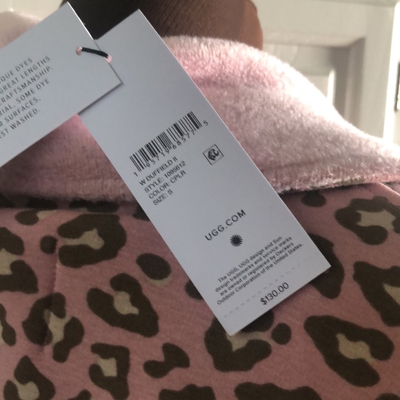 UGG Leopard Pink Print Robe -SMALL NEW WITH TAGS - Picture 10 of 11